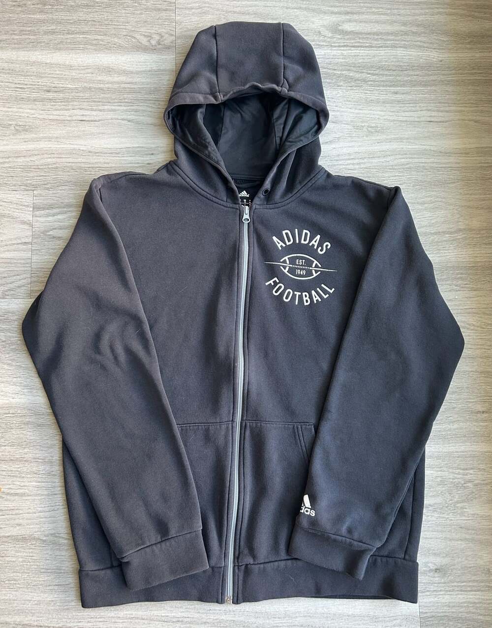 Adidas Football Full-Zip Hoodie Size M Black